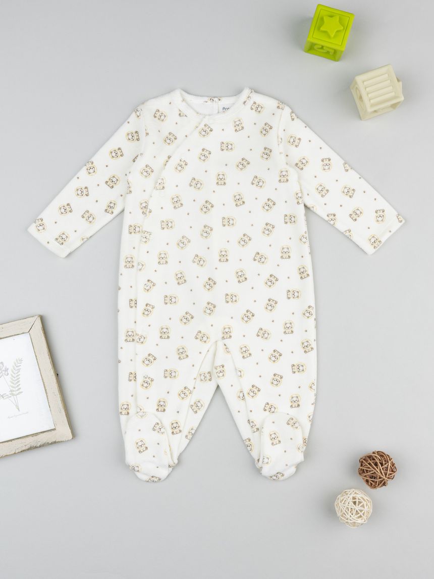 Tutina neonato panna allover