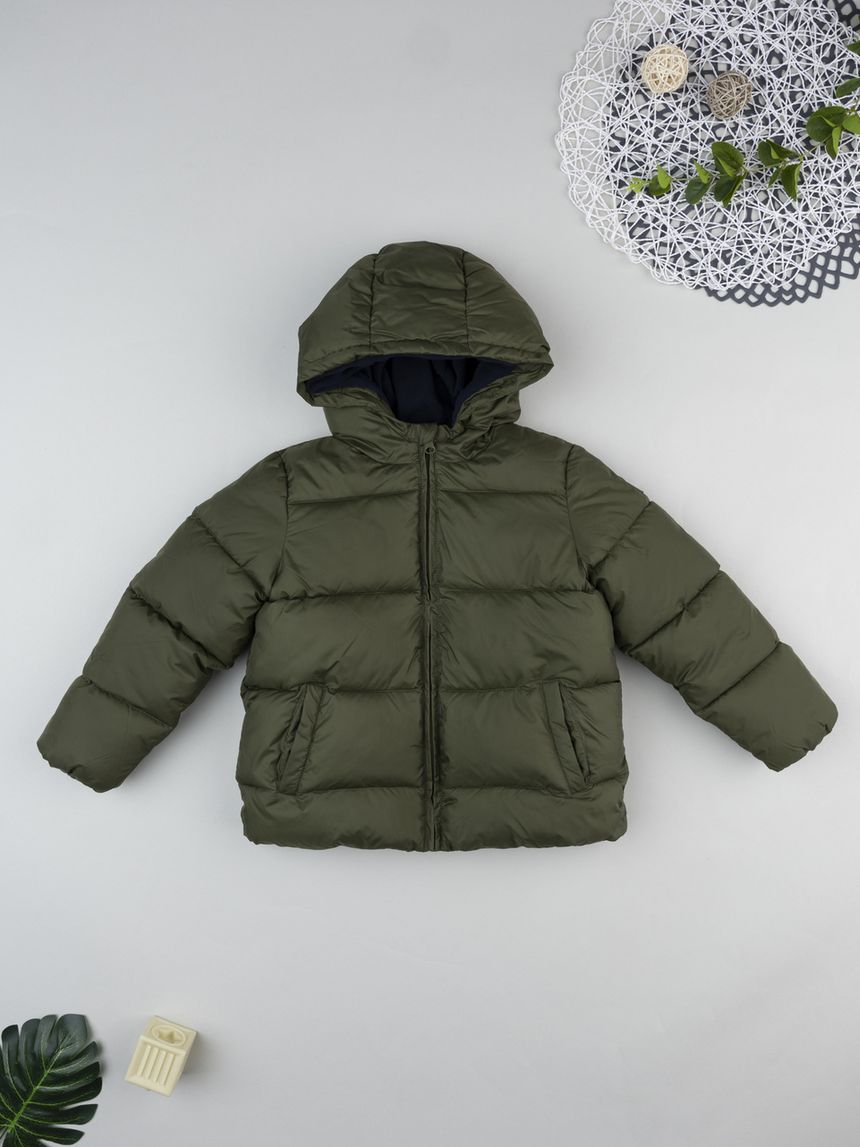 Giubbotto bambino verde scuro