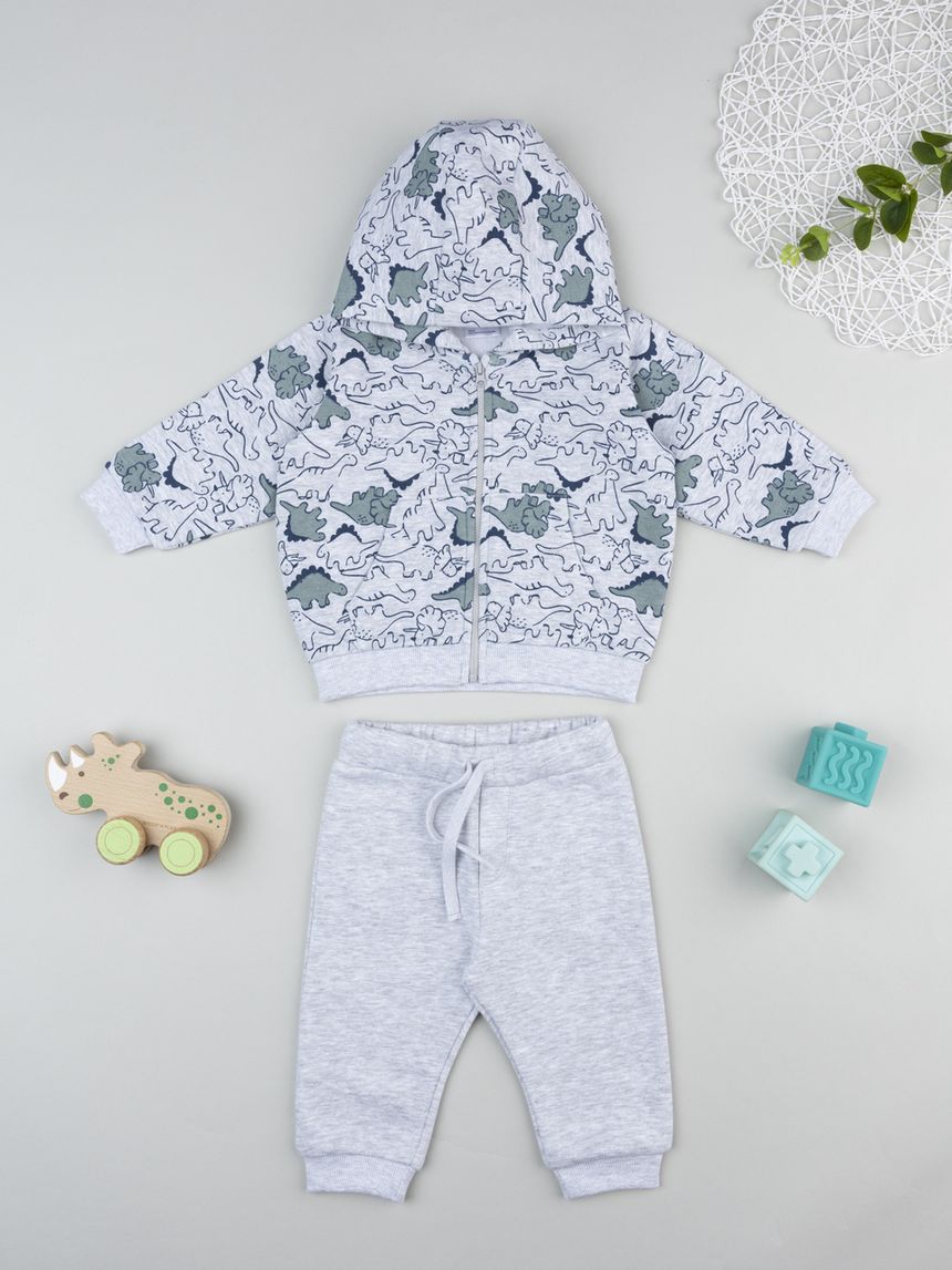 Completo jogging bimbo grigio  dino