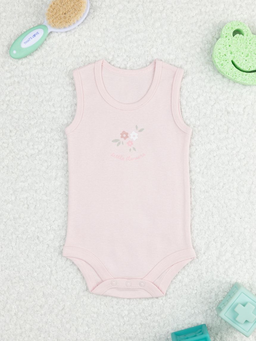 Body bimba rosa fiori