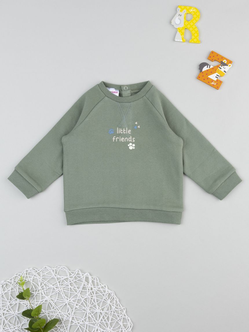 Felpa bimbo verde little friends