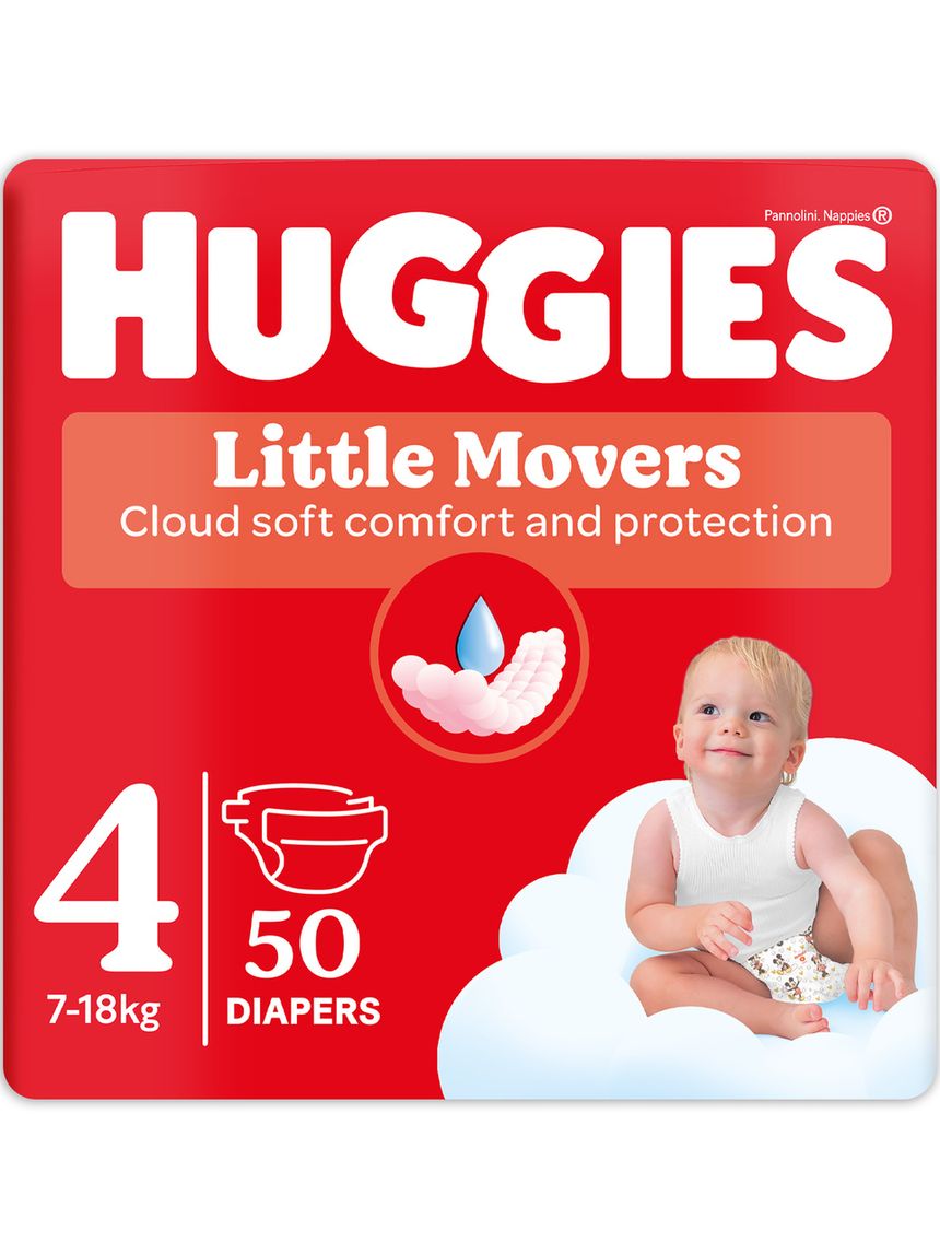 Pannolini little movers tg.4 – 50 pezzi – huggies