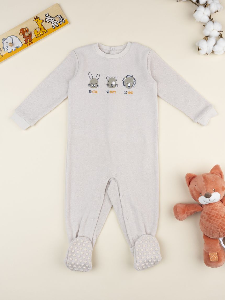 Pigiamone bimbo beige bosco