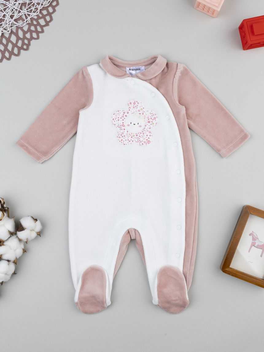 Tutina bimba bicolor bianco/rosa