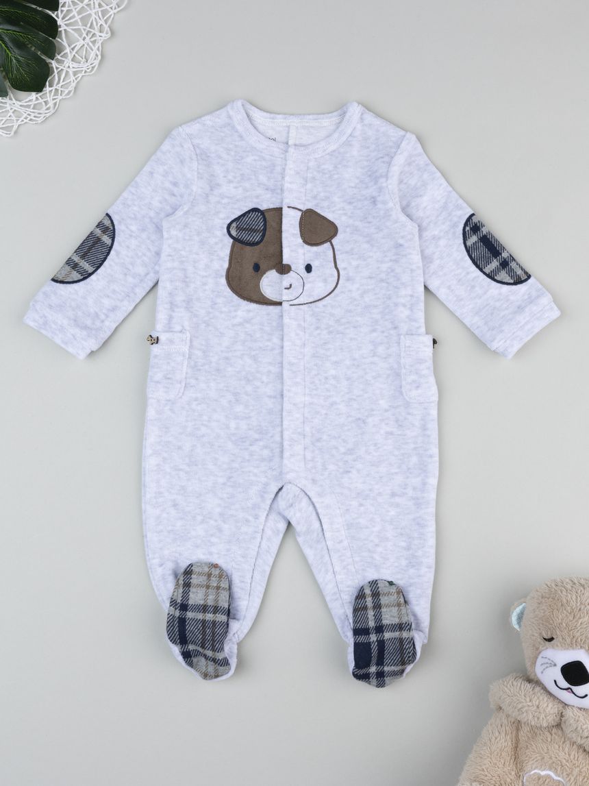 Tutina bimbo grigia cagnolino