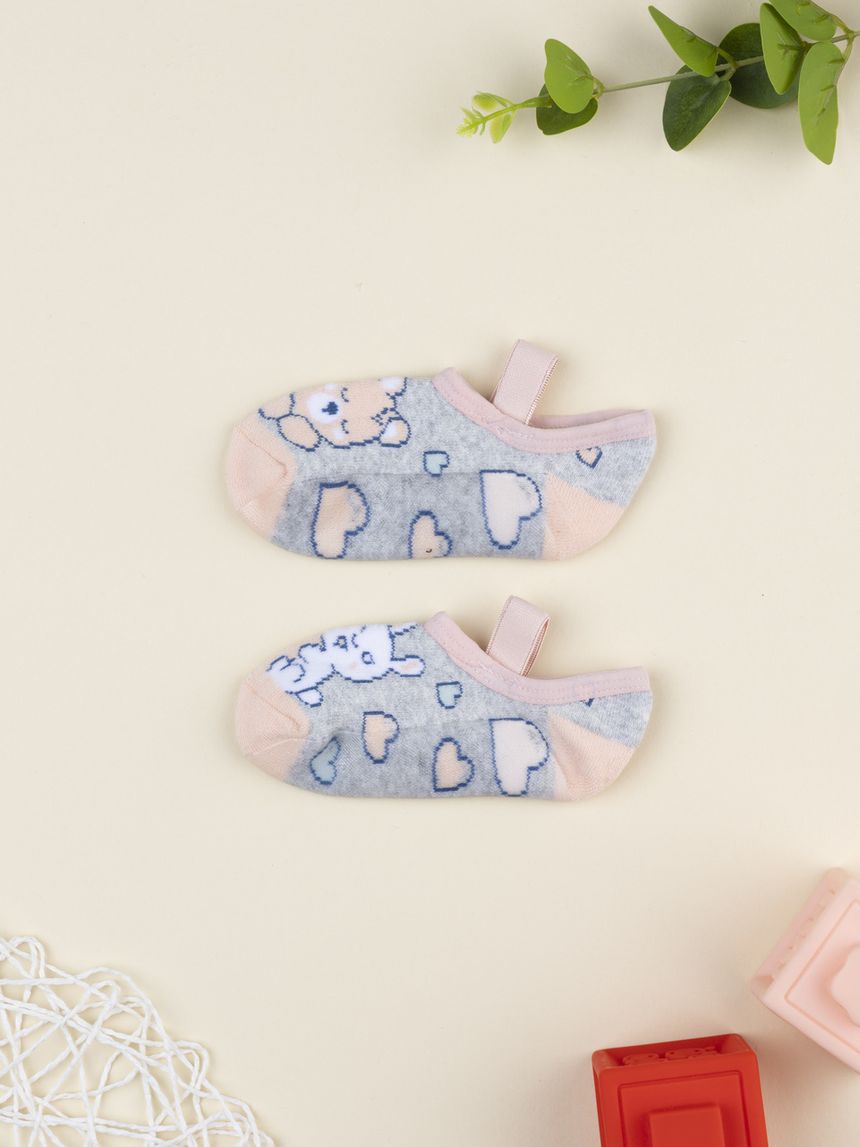 Ballerina bimba grigio/rosa
