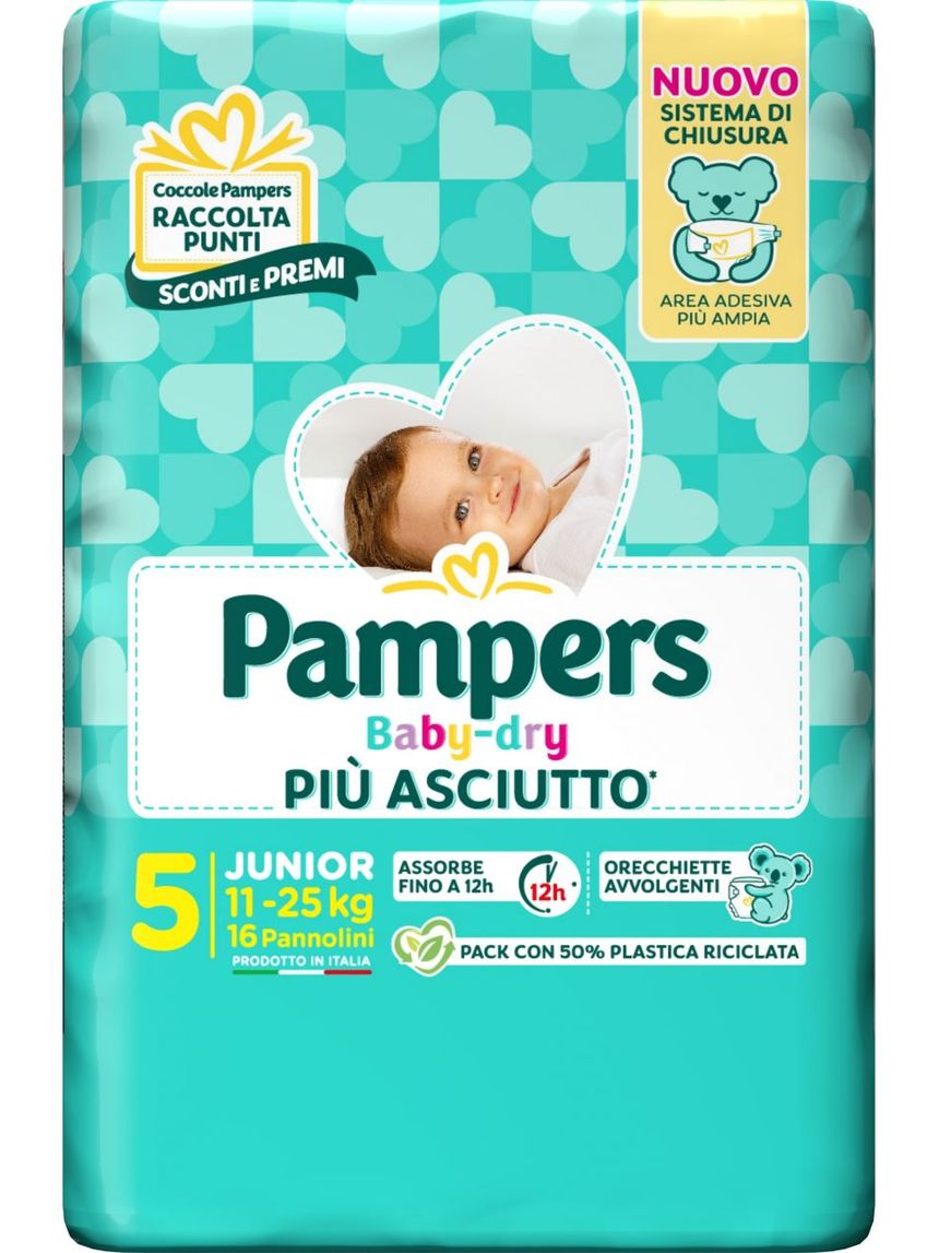 Pampers baby dry tg.5 junior 11-25 kg - 16 pz