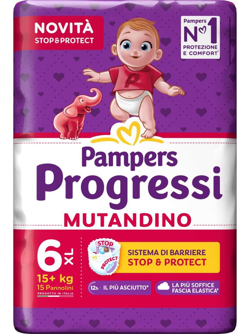 Progressi mutandino taglia 6 xl x15 - pampers