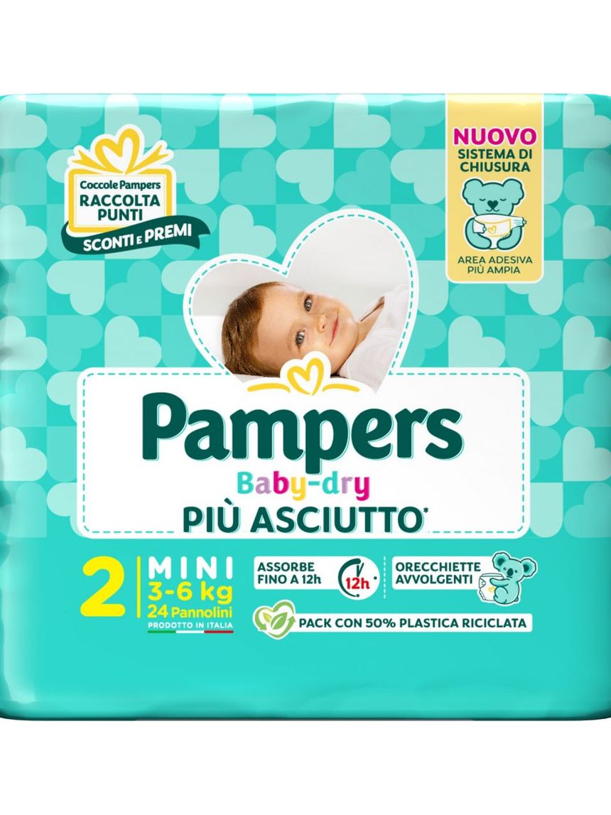 Pampers baby dry tg.2 mini 3-6 kg - 24 pz
