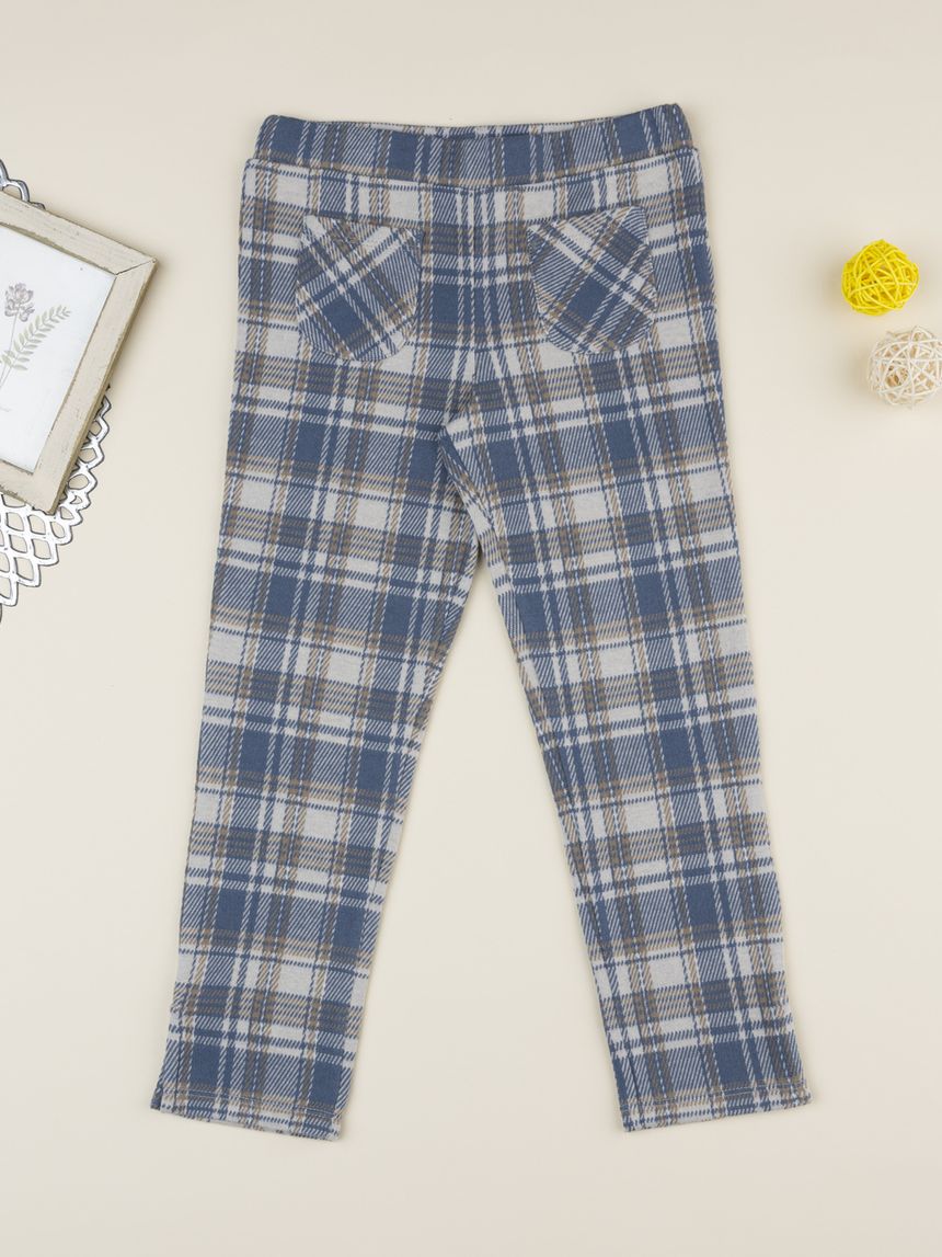 Legging bimba punto milano blu