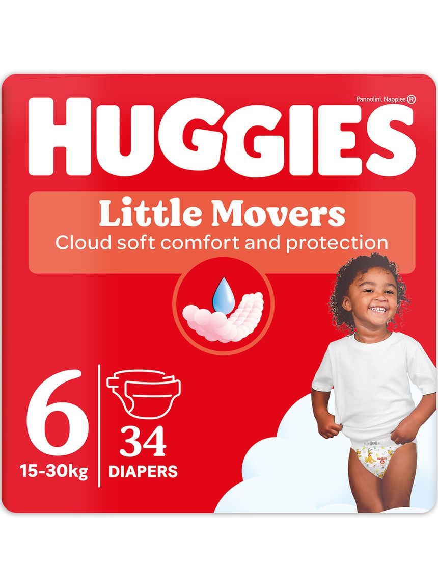 Pannolini little movers tg.6 – 34 pezzi – huggies