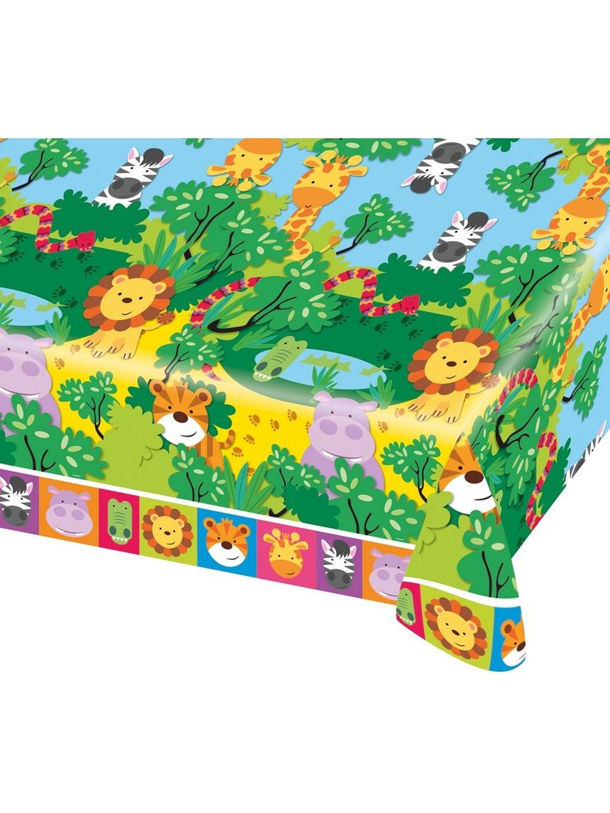 Tovaglia plastica 120x180 cm - animali della giungla