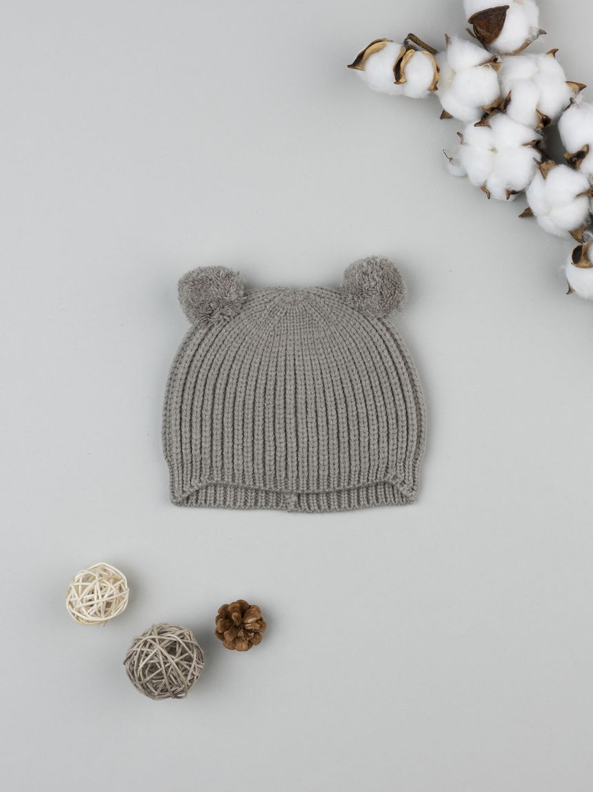 Cappello bimbo verde con orecchie