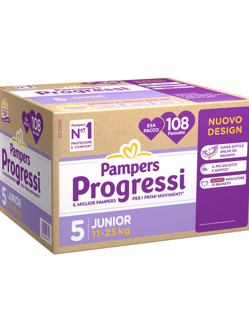 Progressi taglia 5 junior esa pacco x108 - pampers