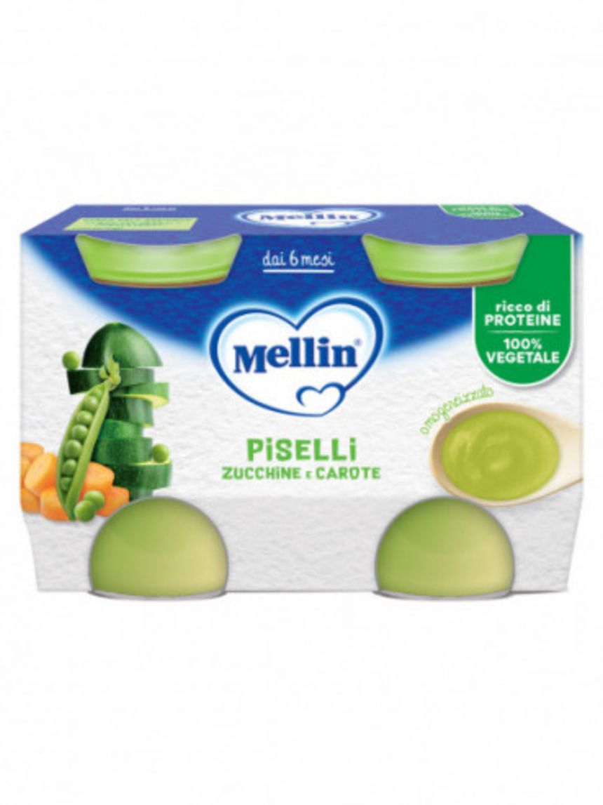 Omogeneizzato piselli e carote 2 pezzi da 130 g - mellin