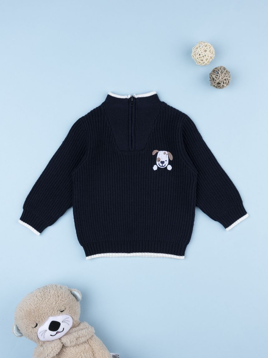 Maglia bimbo blu cagnolino