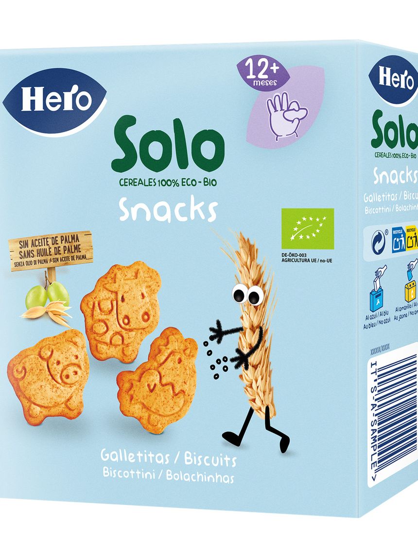 Biscottini snack animaletti 100 gr - hero solo