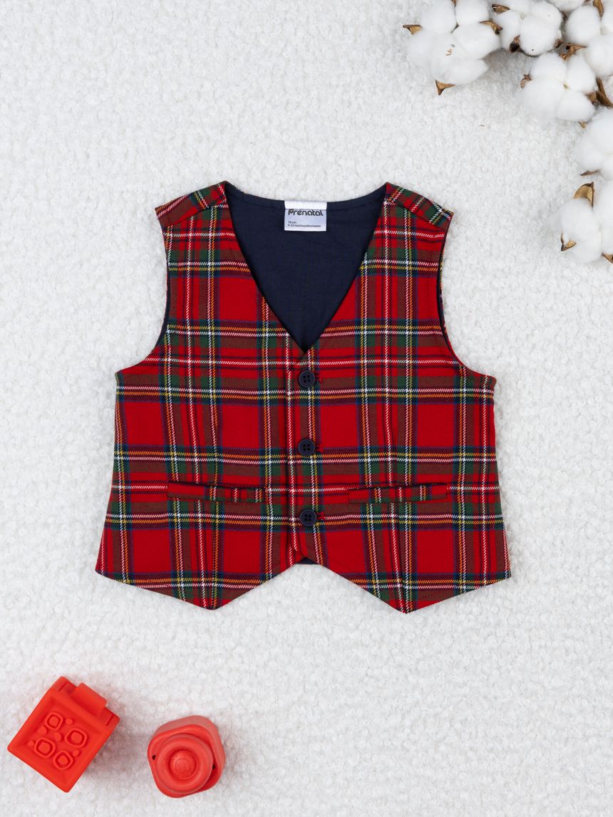 Gilet tartan bimbo