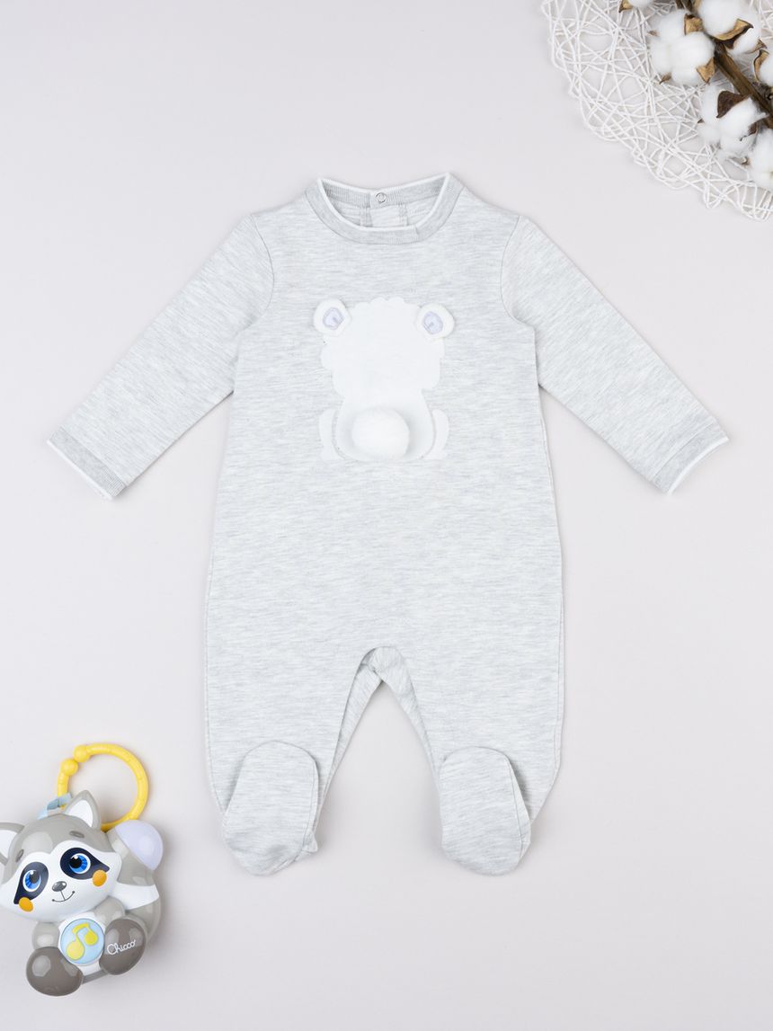 Tutina bimbo grigia patch