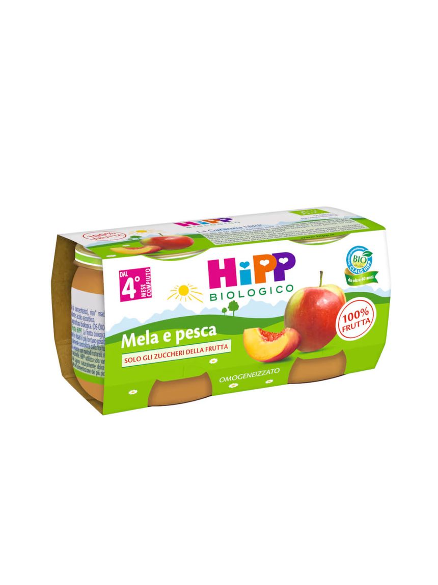 Omogeneizzato mela e pesca 100% 2x80g - hipp
