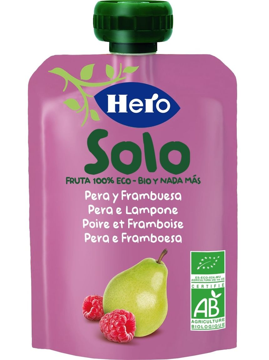 Pouch pera lampone bio 100g - hero baby