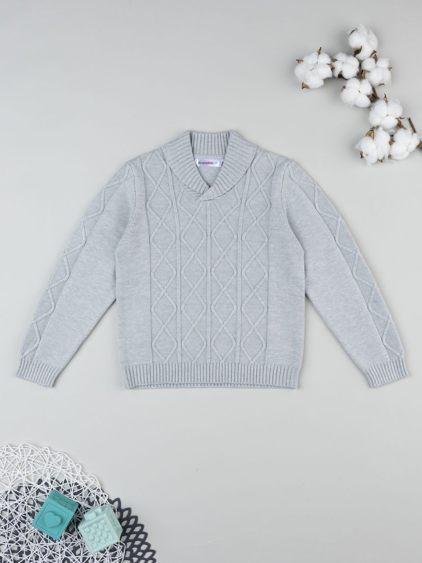 Maglia bimbo grigia tricot