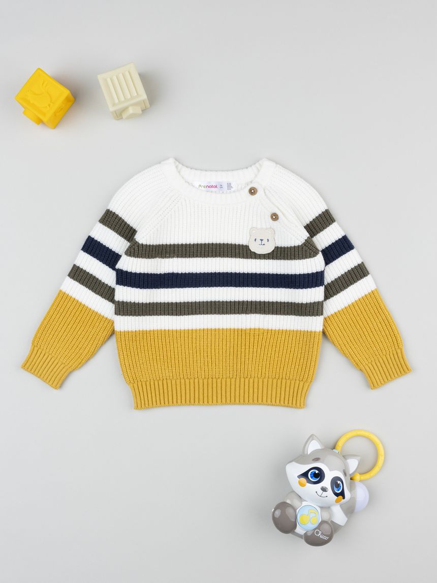 Maglia bimbo rigata con patch