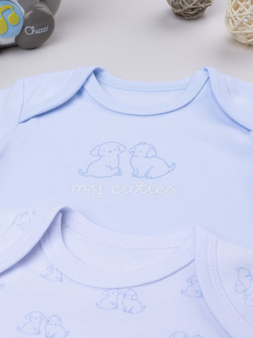 5 Body Maniche Corte NEXT Con Orsetto - Neonati 1 Mese Blu