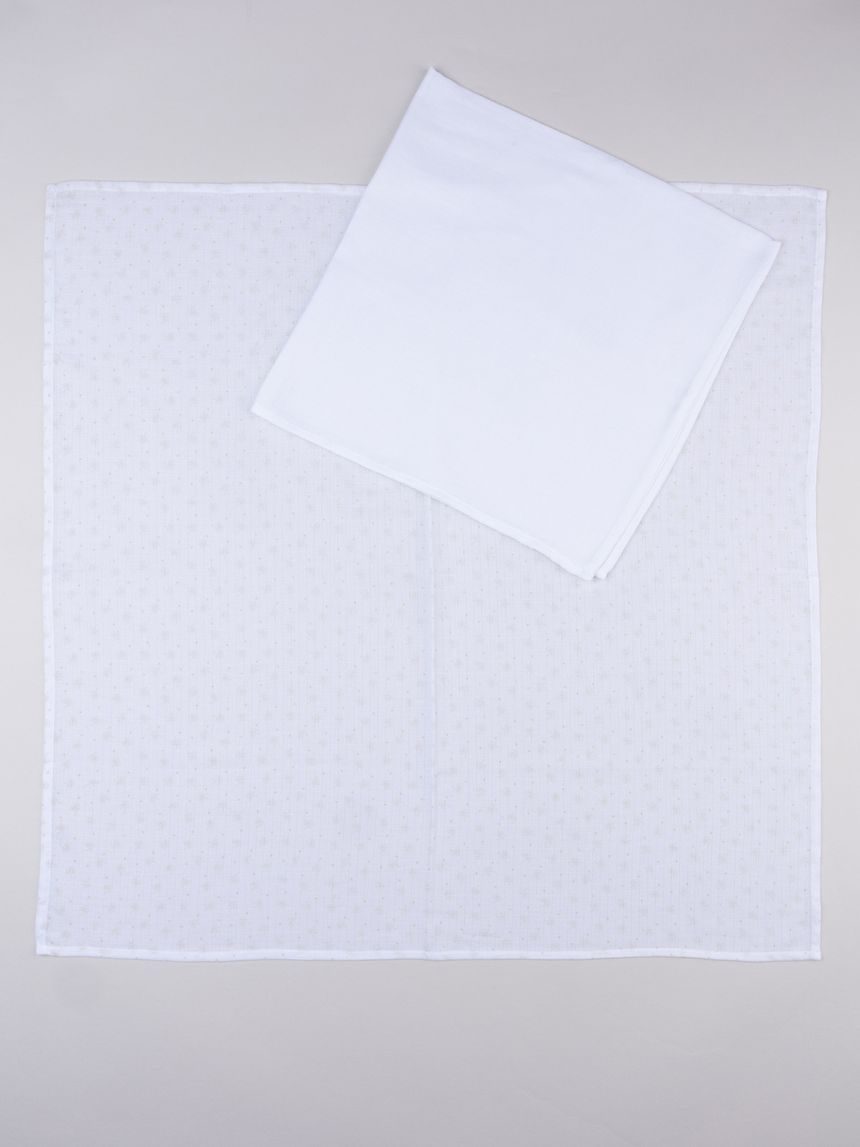 Pack 2 quadrati in mussola neonata - corredino