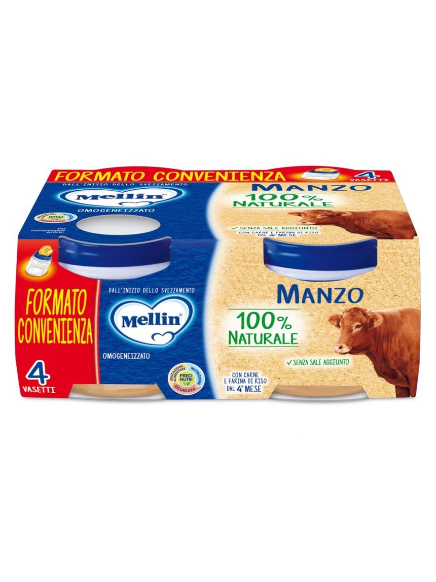 Omogeneizzato manzo 4x80g - mellin
