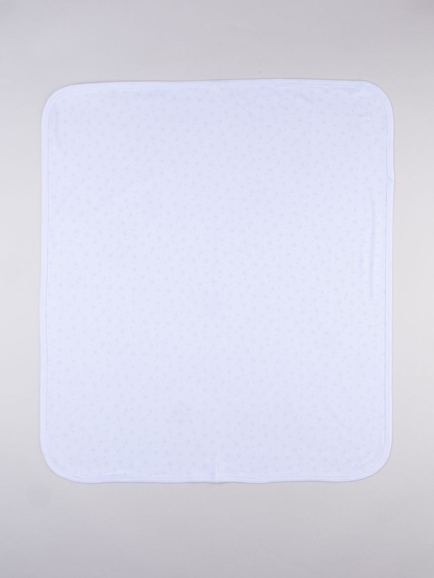 Coperta neonato bianca con allover