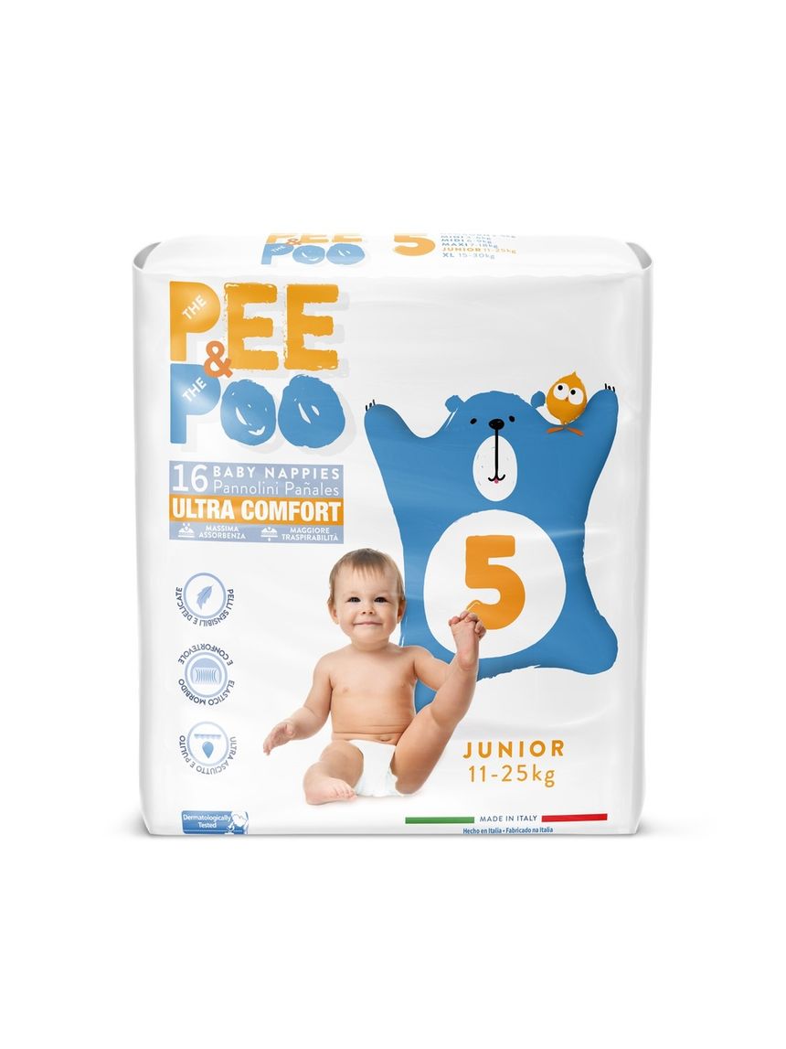 Pannolini ultra confort junior tg5 16 pz pee&poo