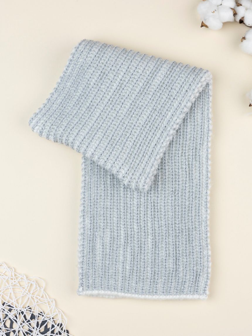Sciarpa bimba grigia con lurex