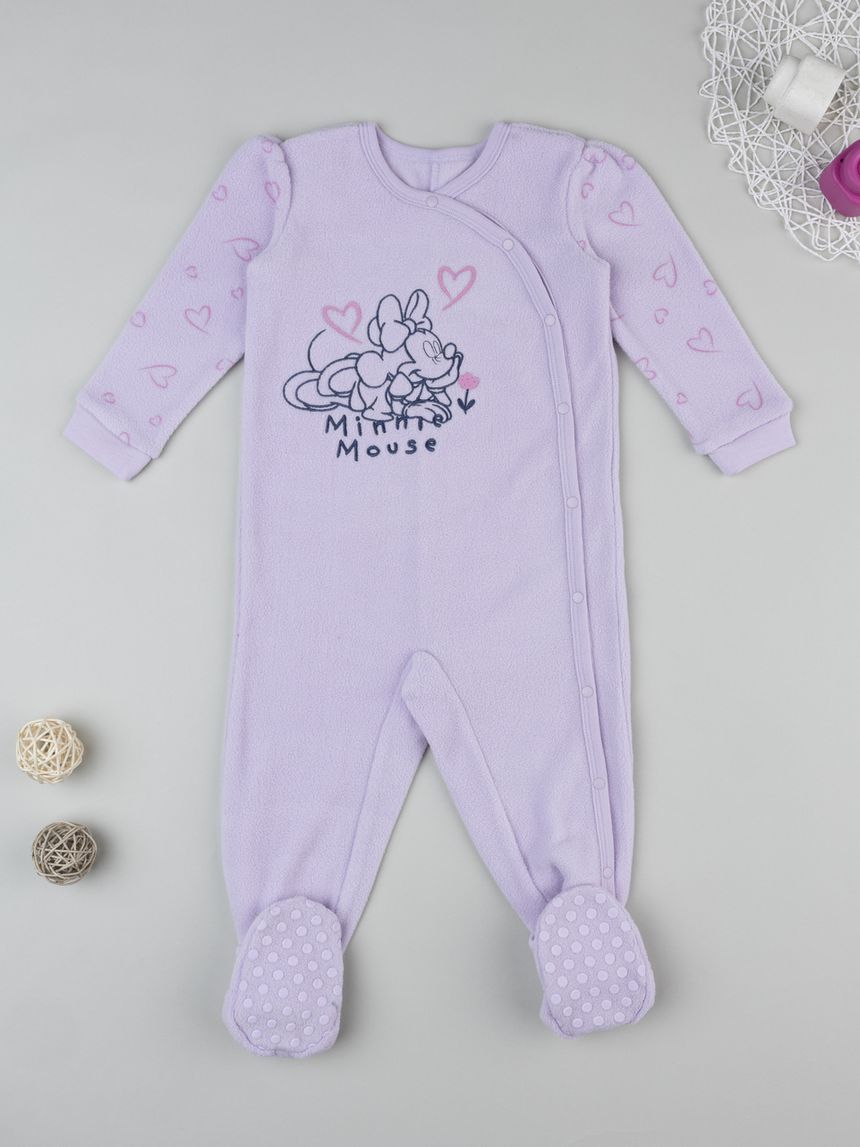 Pigiamone bimba lilla con stampa