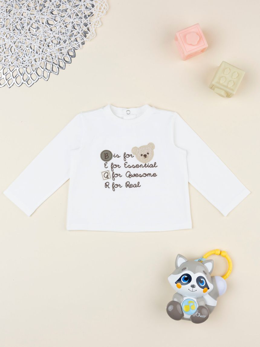 Maglia bimbo bianca teddy