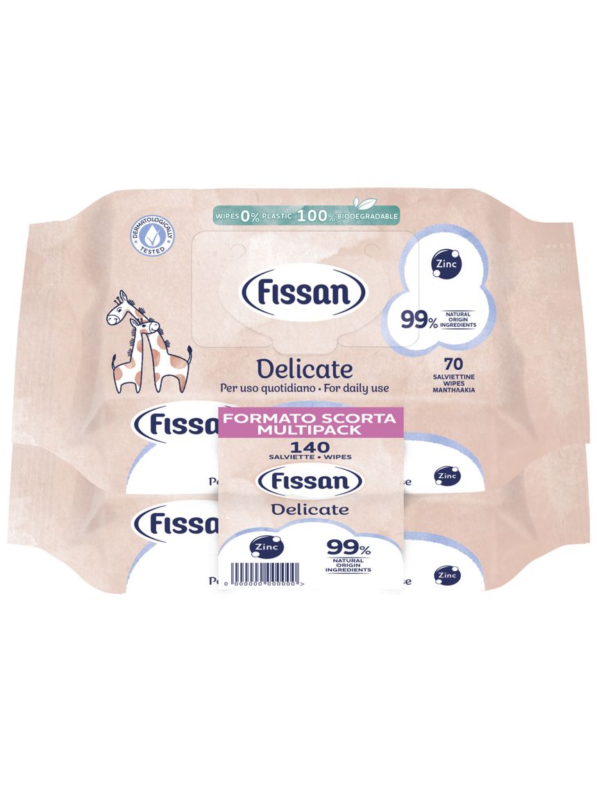 Salviettine delicate bipacco (140pz)  - fissan