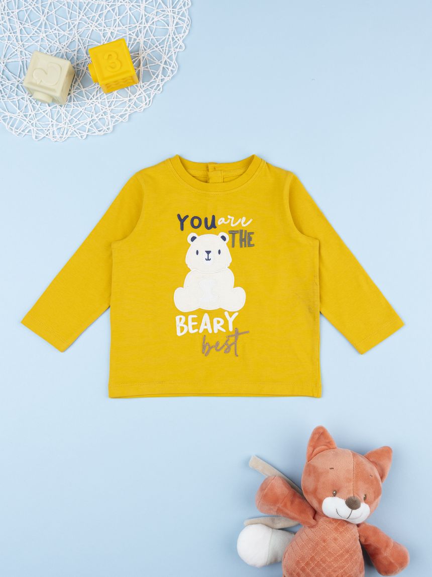 T-shirt bimbo gialla "beary"