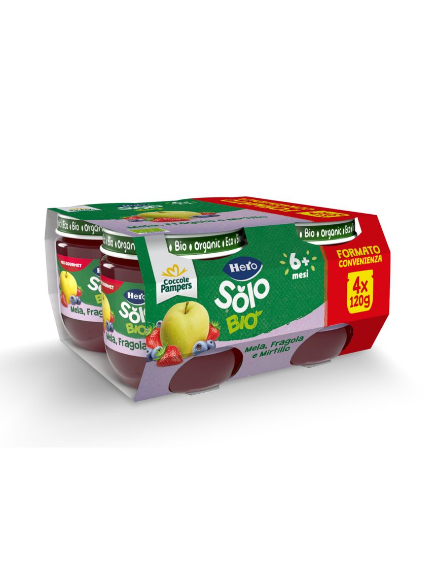 Omogeneizzato solo  mela fragola mirtillo 4x120g - hero