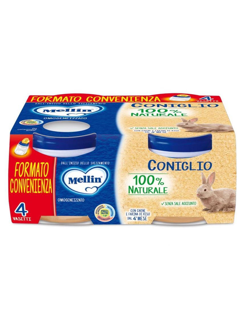 Omogeneizzato coniglio 4x80g - mellin