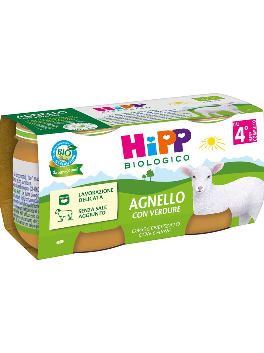 Omogeneizzato agnello con verdure 2x80g - hipp
