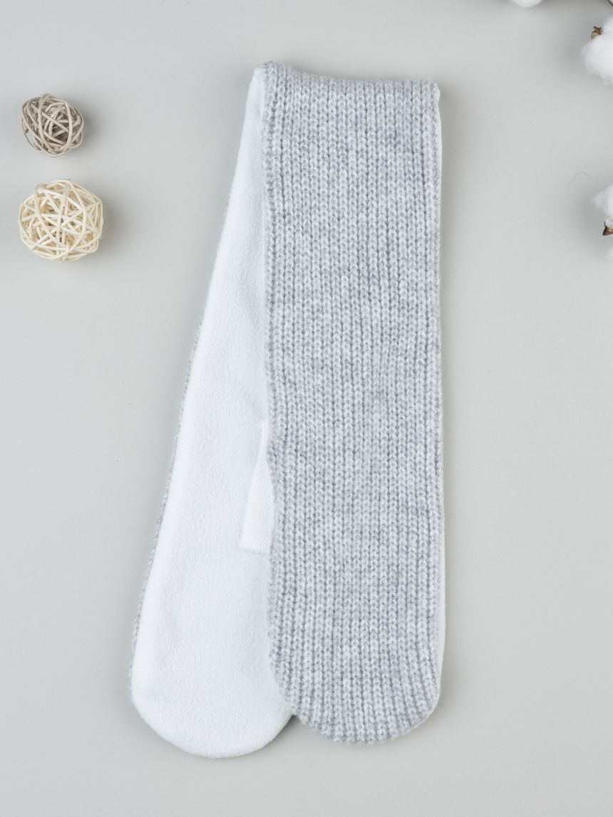 Sciarpa bimbo grigia/bianca