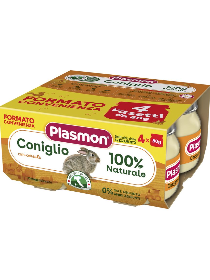 Omogeneizzato coniglio 4x80g - plasmon