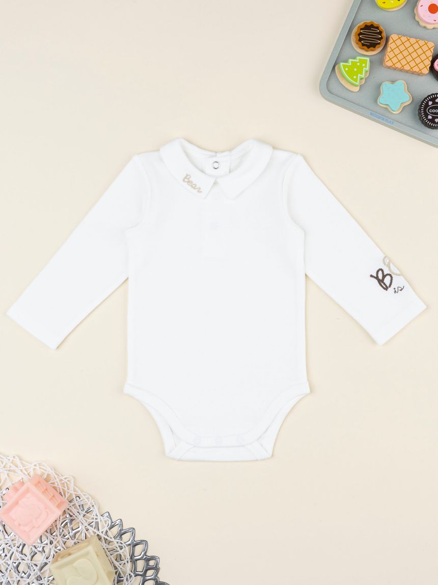 Body bimbo bianco ricamo