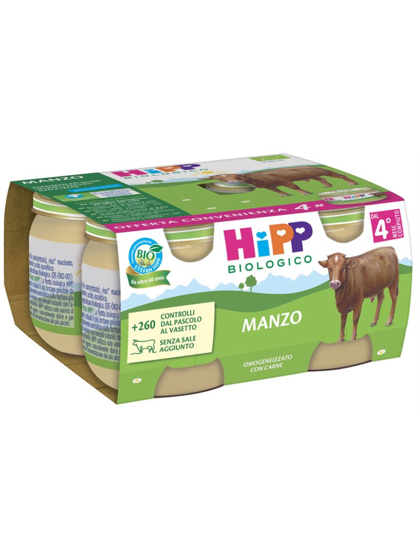 Omogeneizzato manzo 4x80g - hipp