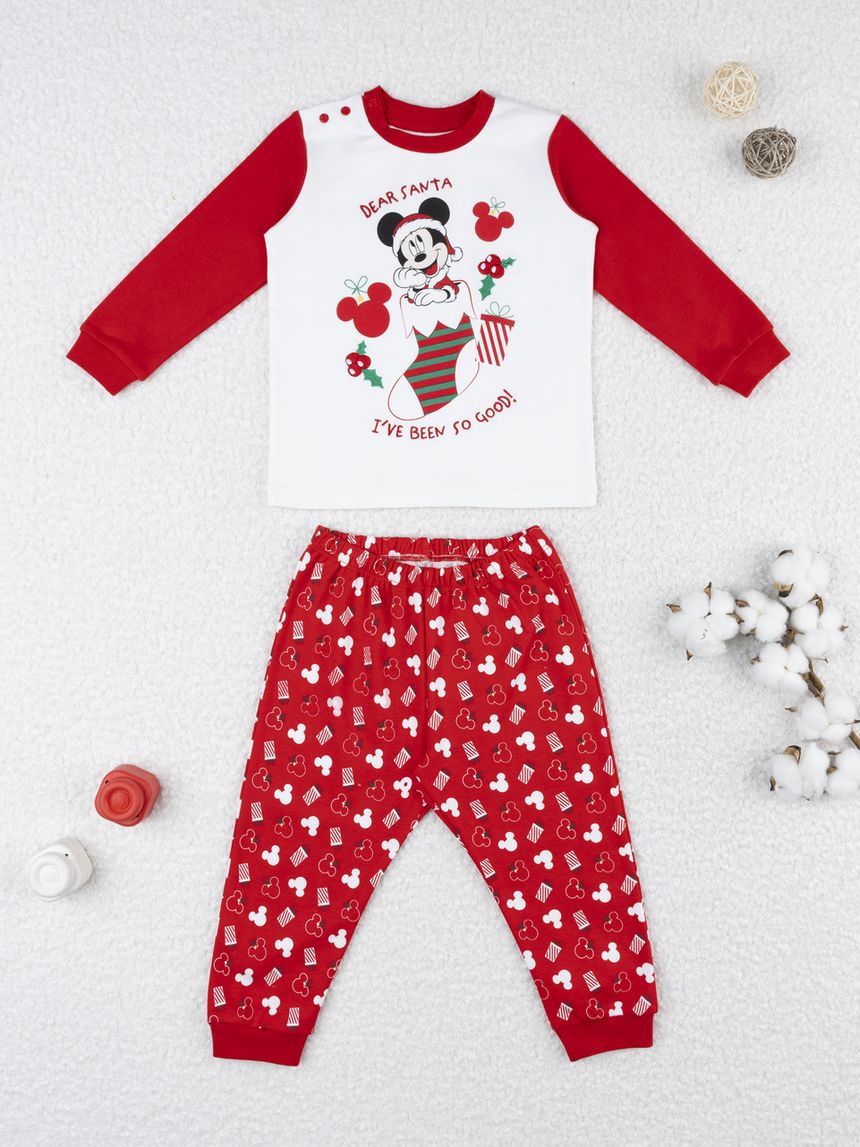 Pigiama bimbo natale mickey