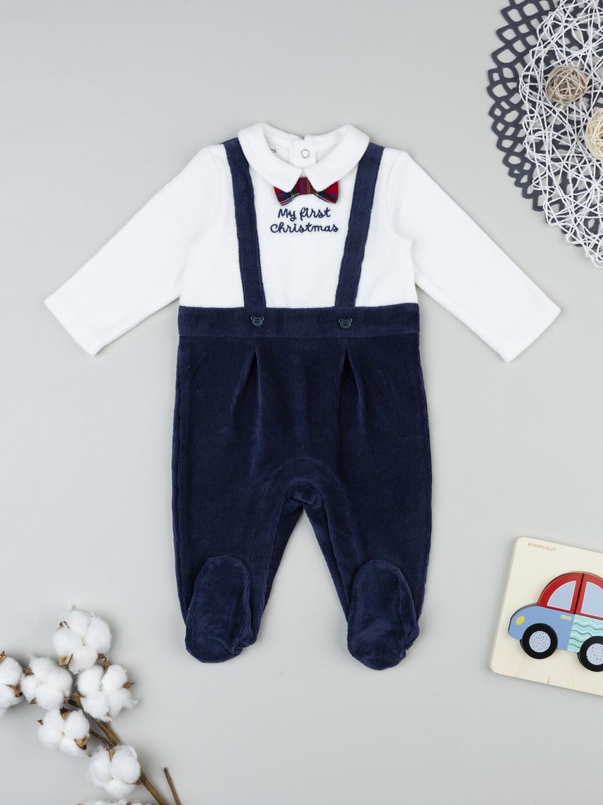 Tutina bimbo natale blu