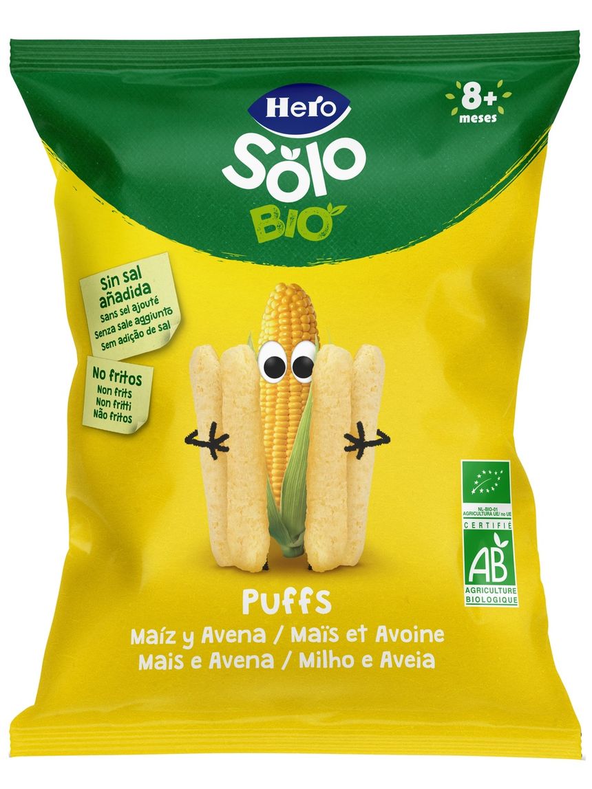 Hero solo snack puff avena mais 1x25gr