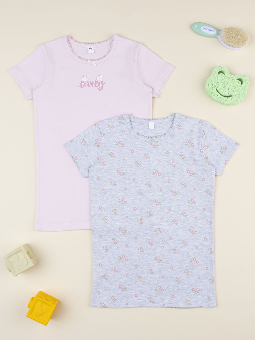 Pack 2 t-shirt bimba lovely