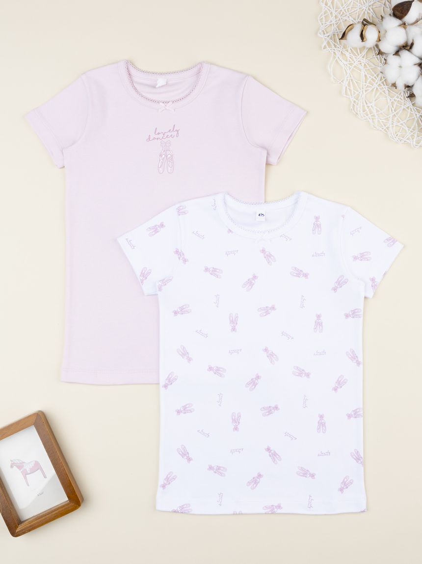 Pack 2 t-shirt bimba ballo
