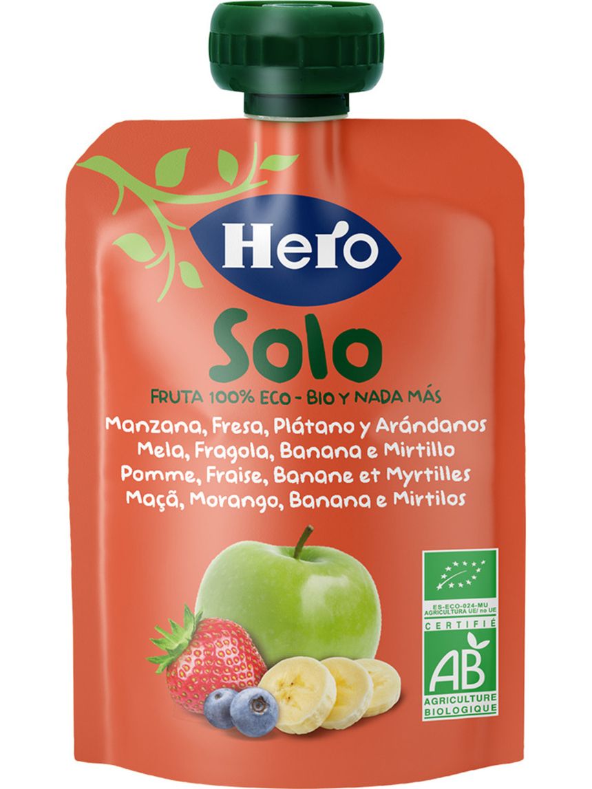 Pouch mela banana fragola bio 100g - hero solo